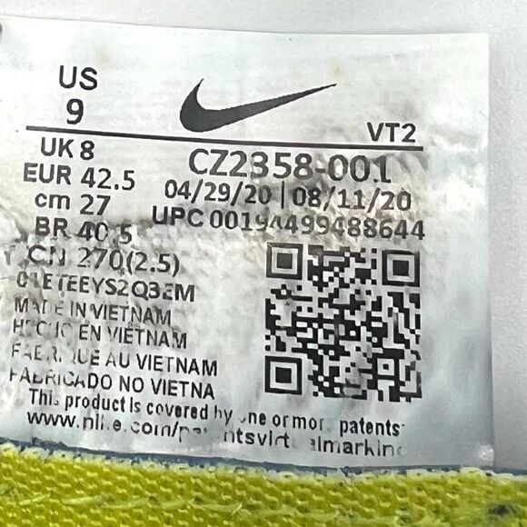 Nike React Infinity Run Flyknit AS 'Bright Cactus' - Picture 9 of 11